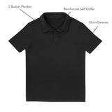 Member's Mark Boys Favorite Soft Polo - Black - XXL