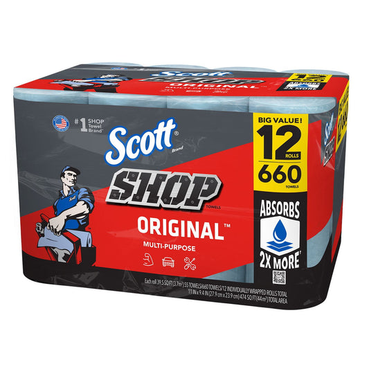 Scott Shop Towels Original 55 sheets/roll – 12 rolls