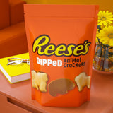 REESE'S Chocolate Peanut Butter Dipped, Animal Crackers, 24 oz.