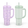 Ello Oasis 30oz Stainless Steel Tumbler with Handle, 100% Leakproof, 2-Pack