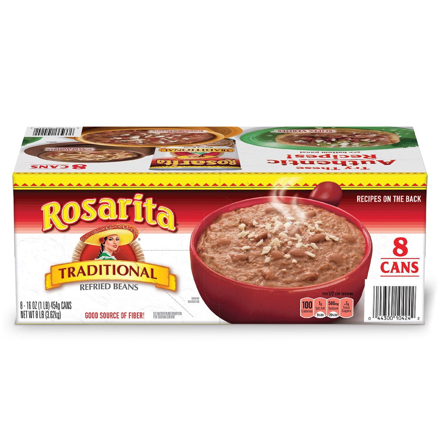 Rosarita Traditional Refried Beans - 8 Pack