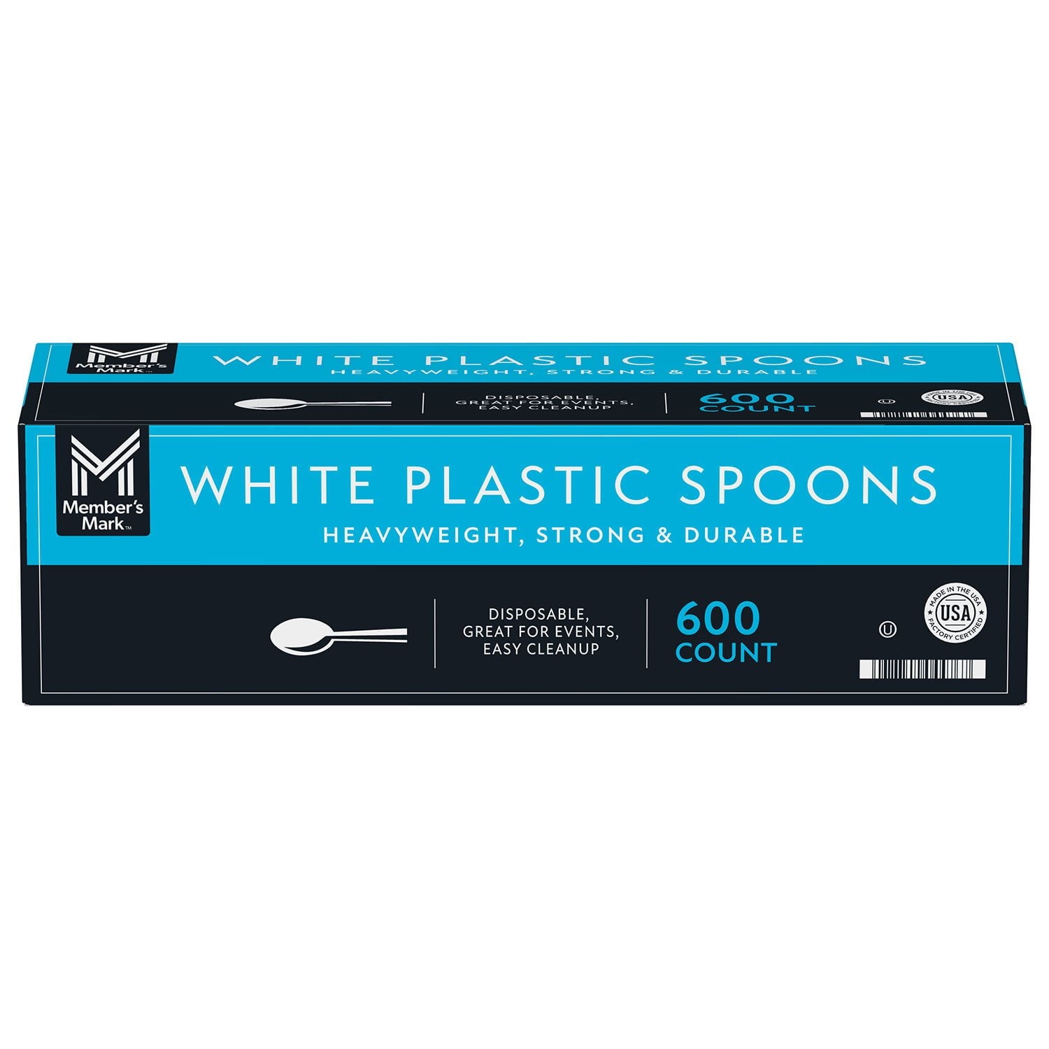 Member's Mark Heavyweight White Plastic Spoons – 600 Count