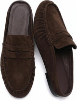 Women’s Chocolate Brown Backless Penny Loafer Mules Size 9