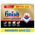 Finish Ultimate Quantum Dishwasher Pods, Dishwasher Detergent, Fresh Scent, 90 ct.