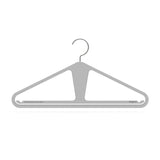 The Slim Kangaroo™ Hanger 40-Pack - Made in Wisconsin, USA with 100% recycled material - The patented design clips in pants, shirts, straps, tanks, jackets and even entire outfits on a single hanger