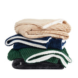 London Fog Plush Corduroy Bed Blanket, Assorted Sizes