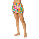 Anne Cole Mid Rise Swim Skort - Black - XXL