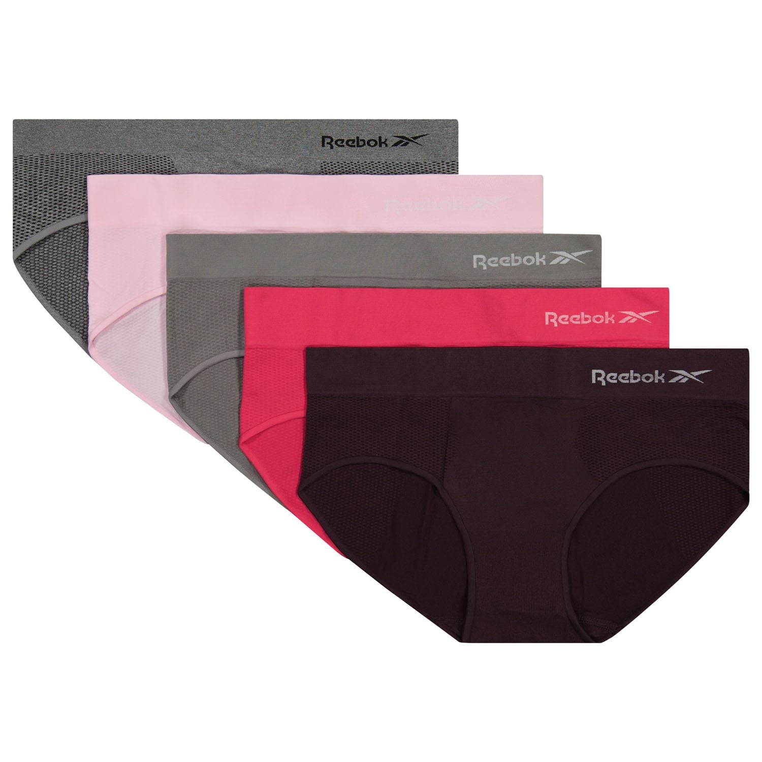 Reebok Women's 5-Pack Seamless Hipster - XXL