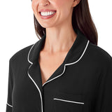 Member's Mark Women's 2-Piece Notch Collar Pajama Set - Black - XXL