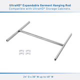 Seville Classics UltraHD Expandable Garment Hanging Rod, Multiple Sizes