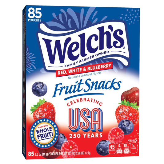 Welch's America's 250th Anniversary Fruit Snacks, 0.5 oz., 85 pk.