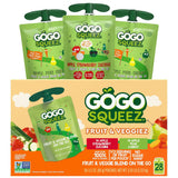 GoGo SqueeZ Fruit &amp; VeggieZ Applesauce Pouches, 3.2 oz., 28 pk.