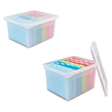 Letter Legal File Totes, 2 pack. Clear Base and Lid with Snap Tight Lid