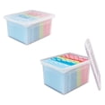 Letter Legal File Totes, 2 pack. Clear Base and Lid with Snap Tight Lid