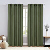 Sun Shield Chalmer Linen Blend 100% Blackout Panel Curtains (Pair) 7' to 9' Options