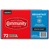 Community Coffee Breakfast Blend Medium Roast Single Serve, 72 ct.