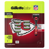 Gillette Labs NFL Kansas City Chiefs Men's Razor, Handle + 8 Cartridges