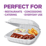 Hefty Earthchoice 3-Compartment Hinged Lid Containers, 9", 50 ct.