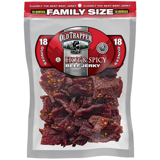 Old trapper Hot &amp; Spicy Beef Jerky, 18 oz.