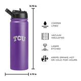 Logo Brands TCU Horned Frogs 24oz SS Water Bottle 2pk