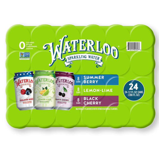 Waterloo Sparkling Water Variety Pack 12 fl. oz., 24 pk.
