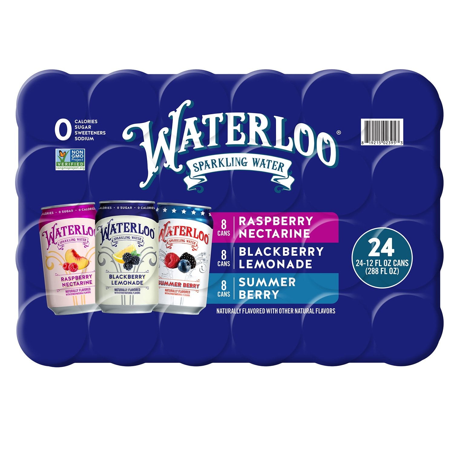 Waterloo Sparkling Water Variety Pack 12 fl. oz., 24 pk.