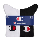 Champion Kids 8-Pack Crew Sock - Black