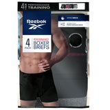 Reebok Men's 4-Pack Performance Boxer Brief - Black - XXL