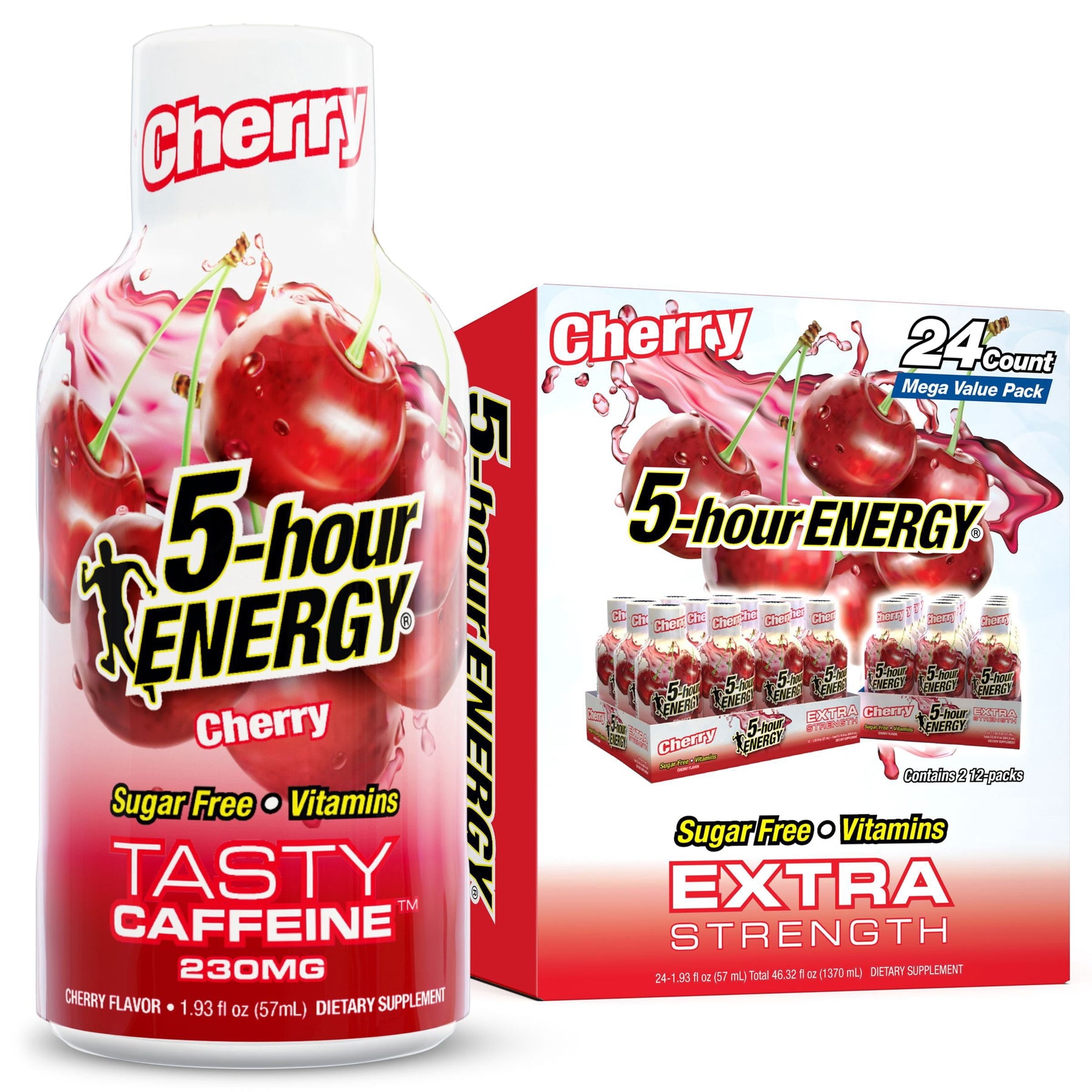 5-hour ENERGY Shot, Extra Strength, Cherry 1.93 oz., 24 pk.