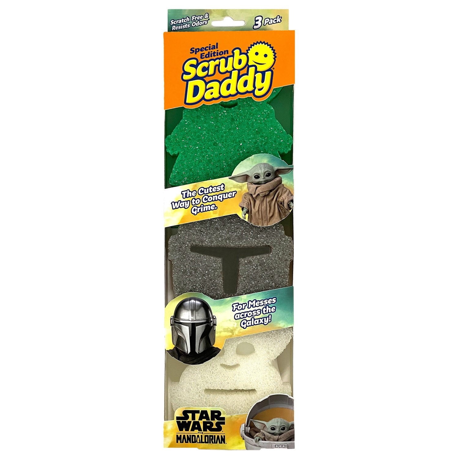 Scrub Daddy Star Wars Mandalorian & Grogu Sponges – 3 Count