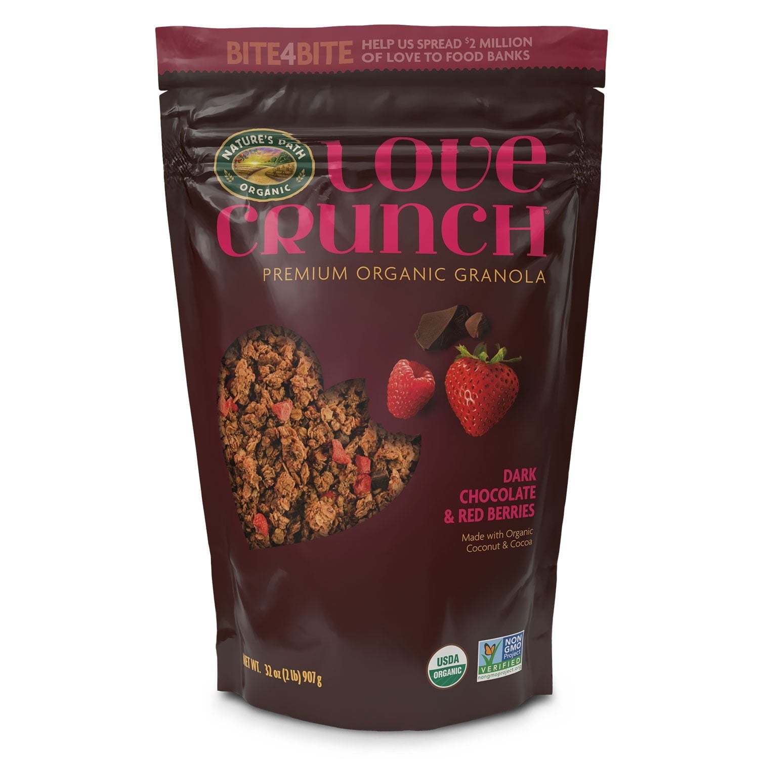 Nature's Path Love Crunch Organic Dark Chocolate &amp; Red Berries Granola, 32 oz.