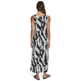 DKNY Women's Linen Maxi Dress - Black - XXL
