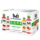 Bai WonderWater Flavored Water Beverage Variety Pack, 18 fl. oz., 15 pk.