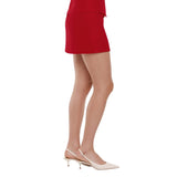 Express Women's Linen Blend Mini Skirt - Red - XS