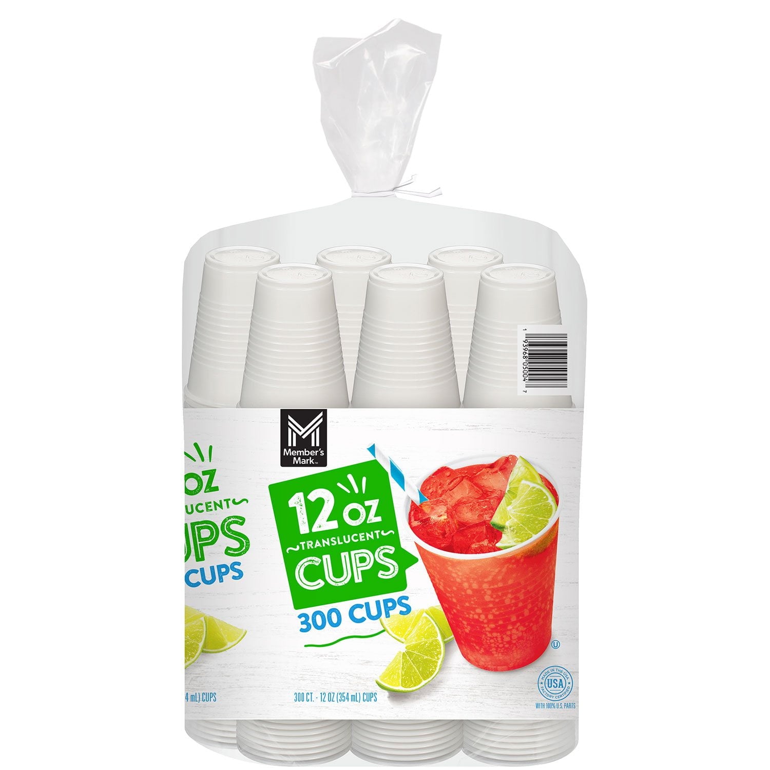 Member's Mark Translucent Plastic Cups 12 oz – 300 Count