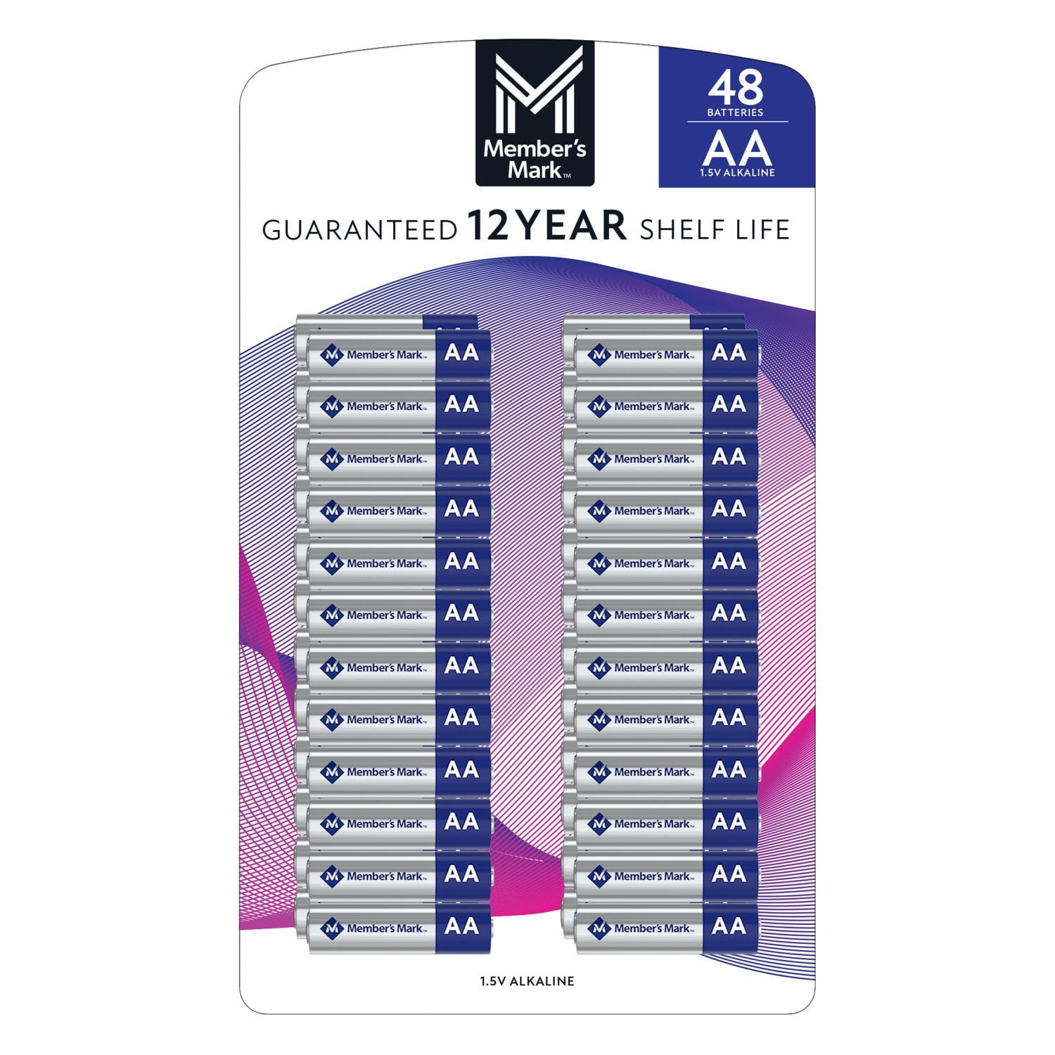 Member's Mark AA Alkaline Batteries – 48 Pack