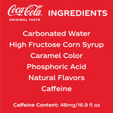 Coca-Cola Soda Soft Drink, 16.9 fl. oz., 24 pk.