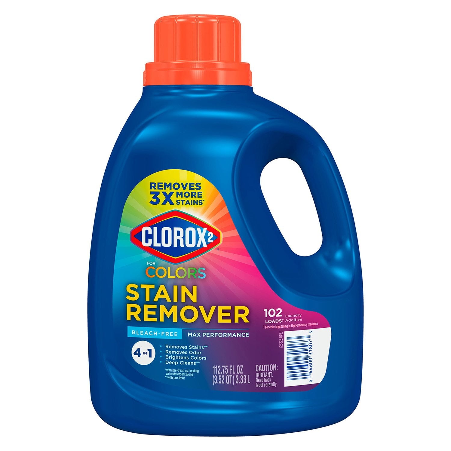 Clorox 2 for Colors Max Performance Stain Remover, 4 in 1, 112.75 fl. oz
