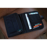 XXL Black Nylon Tri-Fold Bible Cover with Bible Study Organizer, Velcro Closure