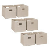 RiverRidge Folding Bins Cube Storage Cubbies, Set of 6 Playroom Organizers