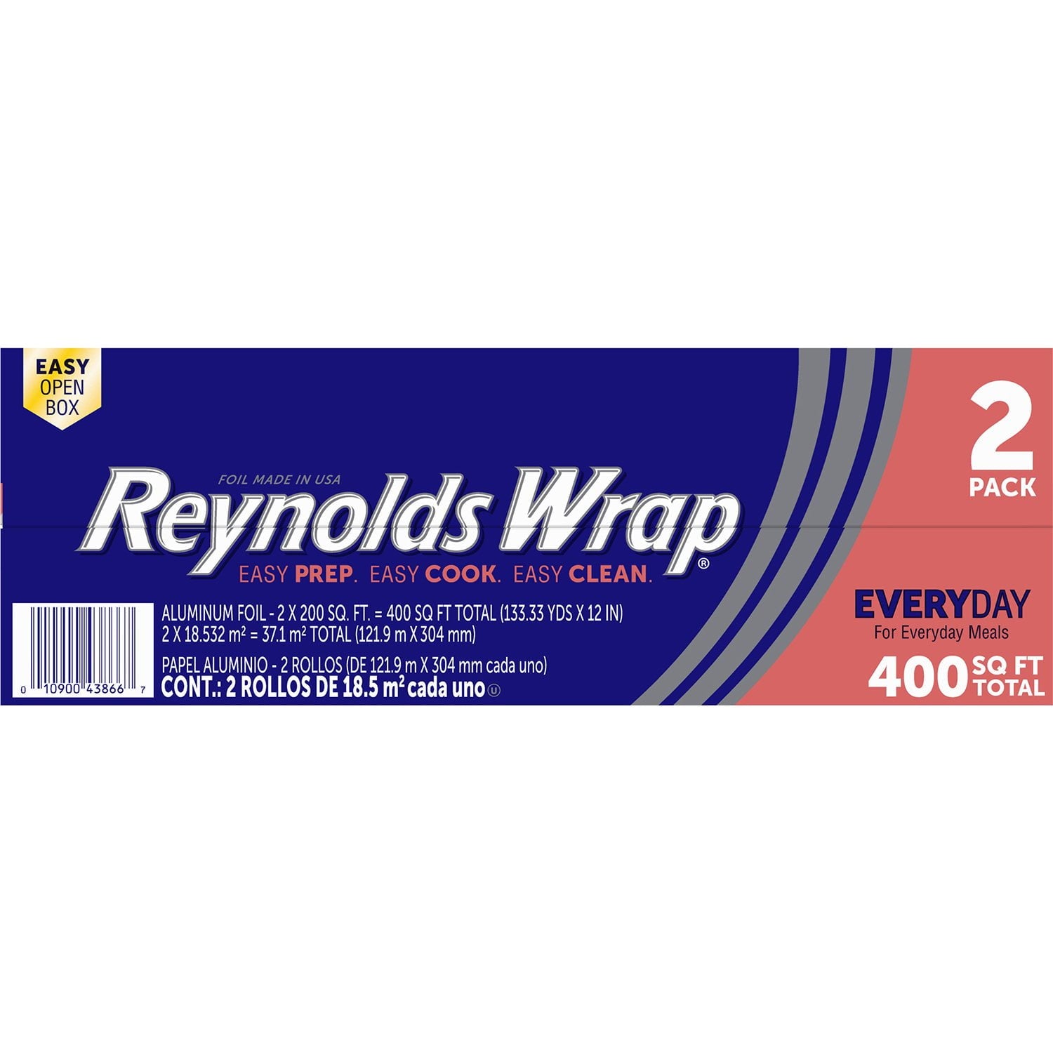 Reynolds Wrap Every Day 12" Aluminum Foil, 200 sq. ft. – 2 Pack