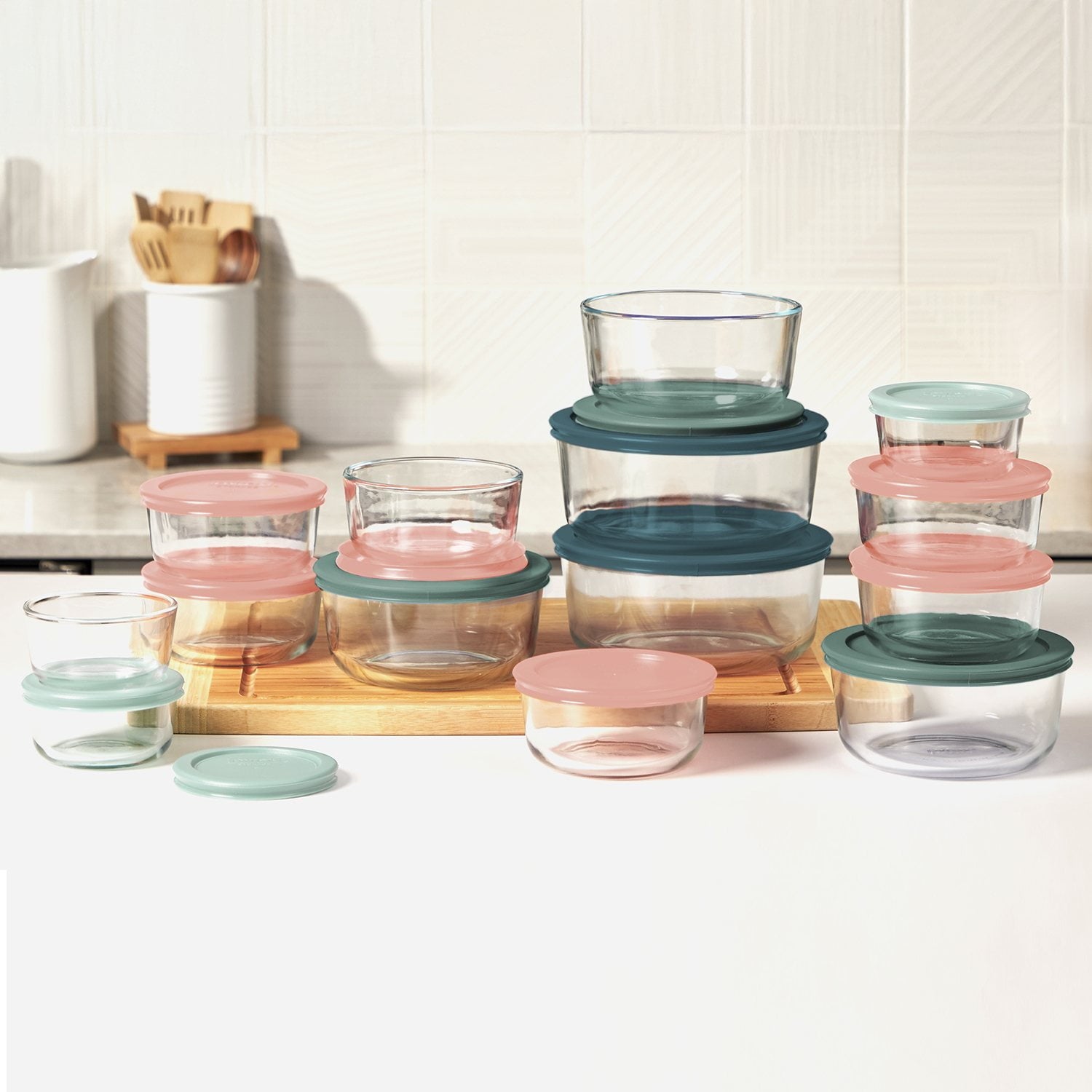 Pyrex Simply Store 28-Piece Glass Food Storage Set
