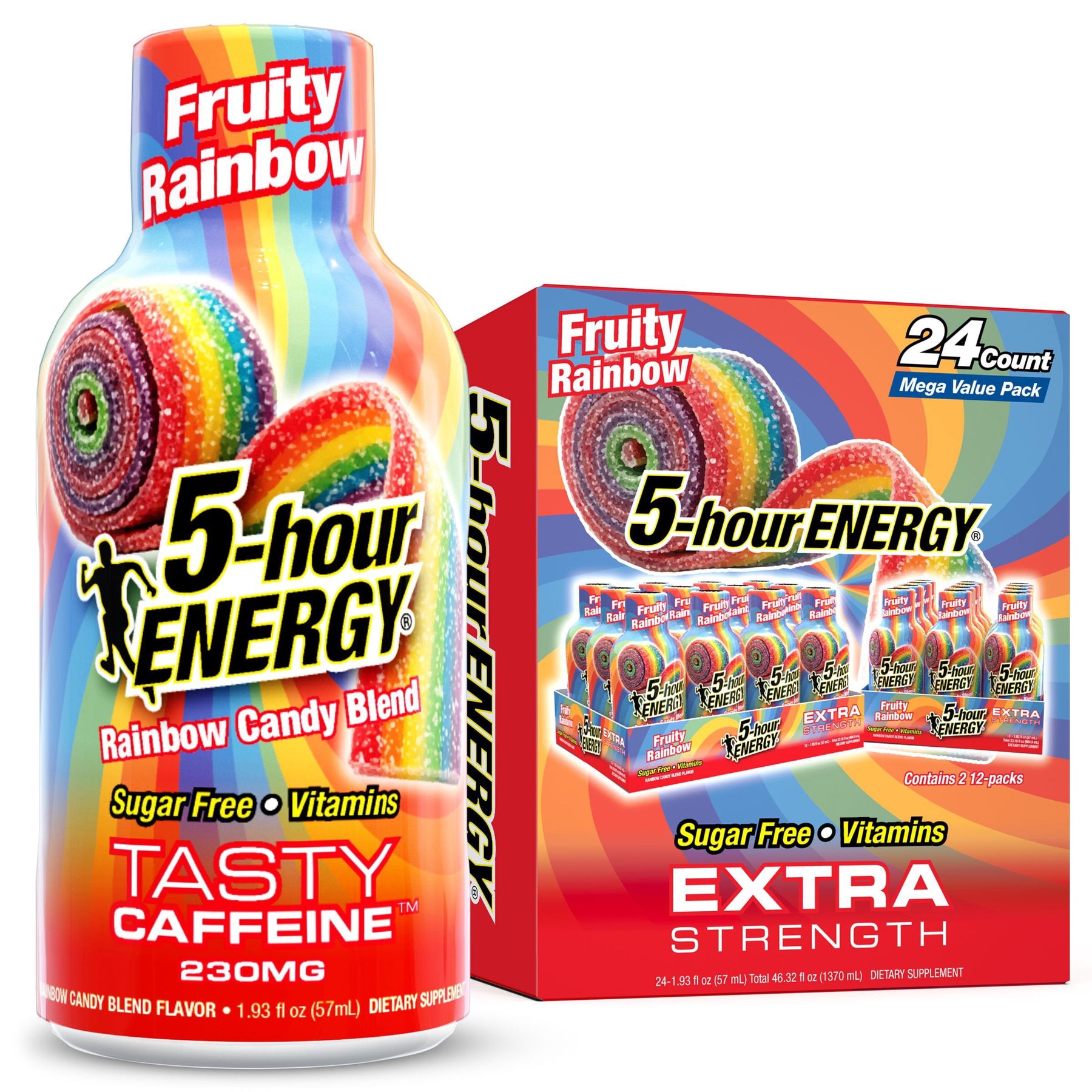 5-hour ENERGY Shot, Fruity Rainbow, 1.93 fl. oz., 24 pk.