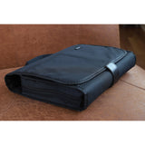 XXL Black Nylon Tri-Fold Bible Cover with Bible Study Organizer, Velcro Closure