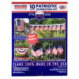 Patriotic Celebration American Flag Kit, 10 Pcs