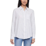 Gap Women's Linen Blend Button-Down Shirt - Red - XXL