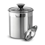 Tramontina 6-Piece Stainless Steel Covered Canister Set with Measuring Scoops