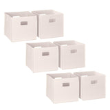 RiverRidge Folding Bins Cube Storage Cubbies, Set of 6 Playroom Organizers