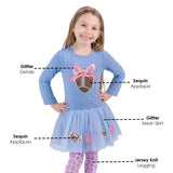 Counting Daisies GameDay Tutu Set - Blue - XS