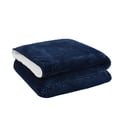London Fog Plush Corduroy Bed Blanket, Assorted Sizes
